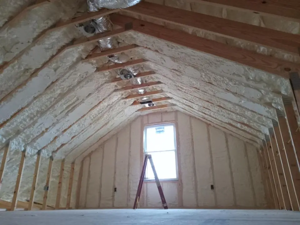 Spray foam roofing application for Crawl Space Insulation project in Bellefontaine Neighbors